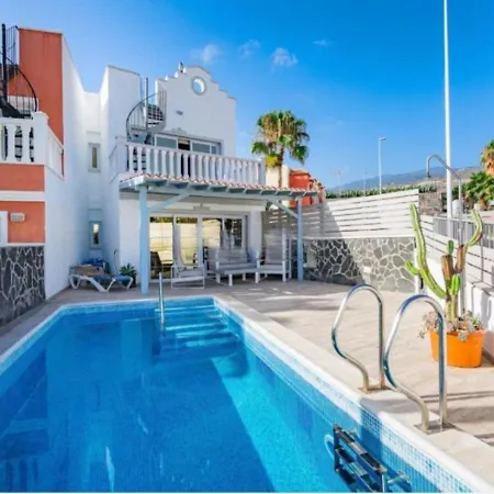 Modern 2br Private Heated Pool, Bbq, Aircon In Costa Adeje By Aqua Vista Tenerife