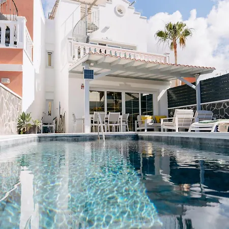 Modern 2br Private Heated Pool, Bbq, Aircon In Costa Adeje By Aqua Vista Tenerife ヴィラ *